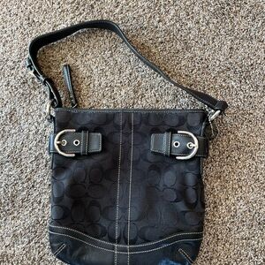 Authentic Coach Signature Fabric and Leather Bag K05M-3577